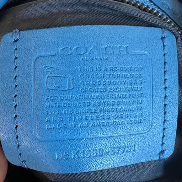 DESIGNER Coach 
blue Leather small shoulder bag - Picture 8 of 8